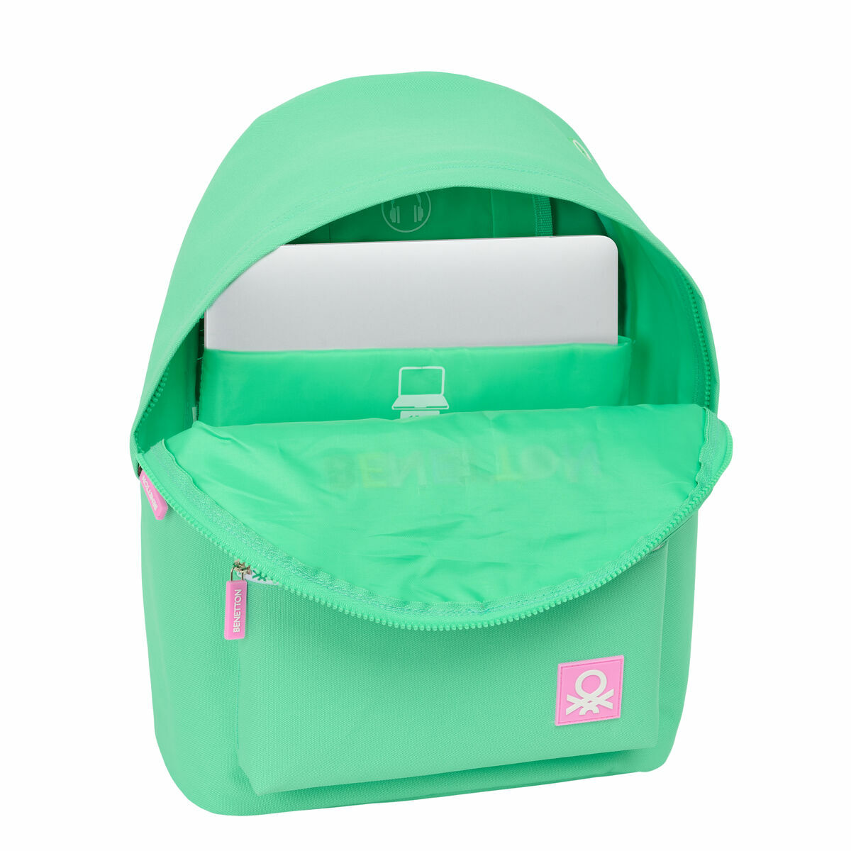 Laptop Backpack Benetton benetton Green 31 x 41 x 16 cm