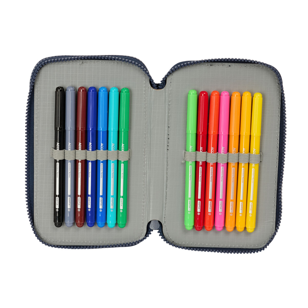 School Case with Accessories El Niño Kook Navy Blue 12,5 x 19,5 x 4 cm 29 Pieces