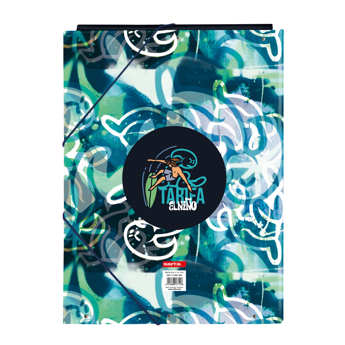 Ring binder El NiÃ±o Kook Navy Blue A4 26 x 33.5 x 2.5 cm