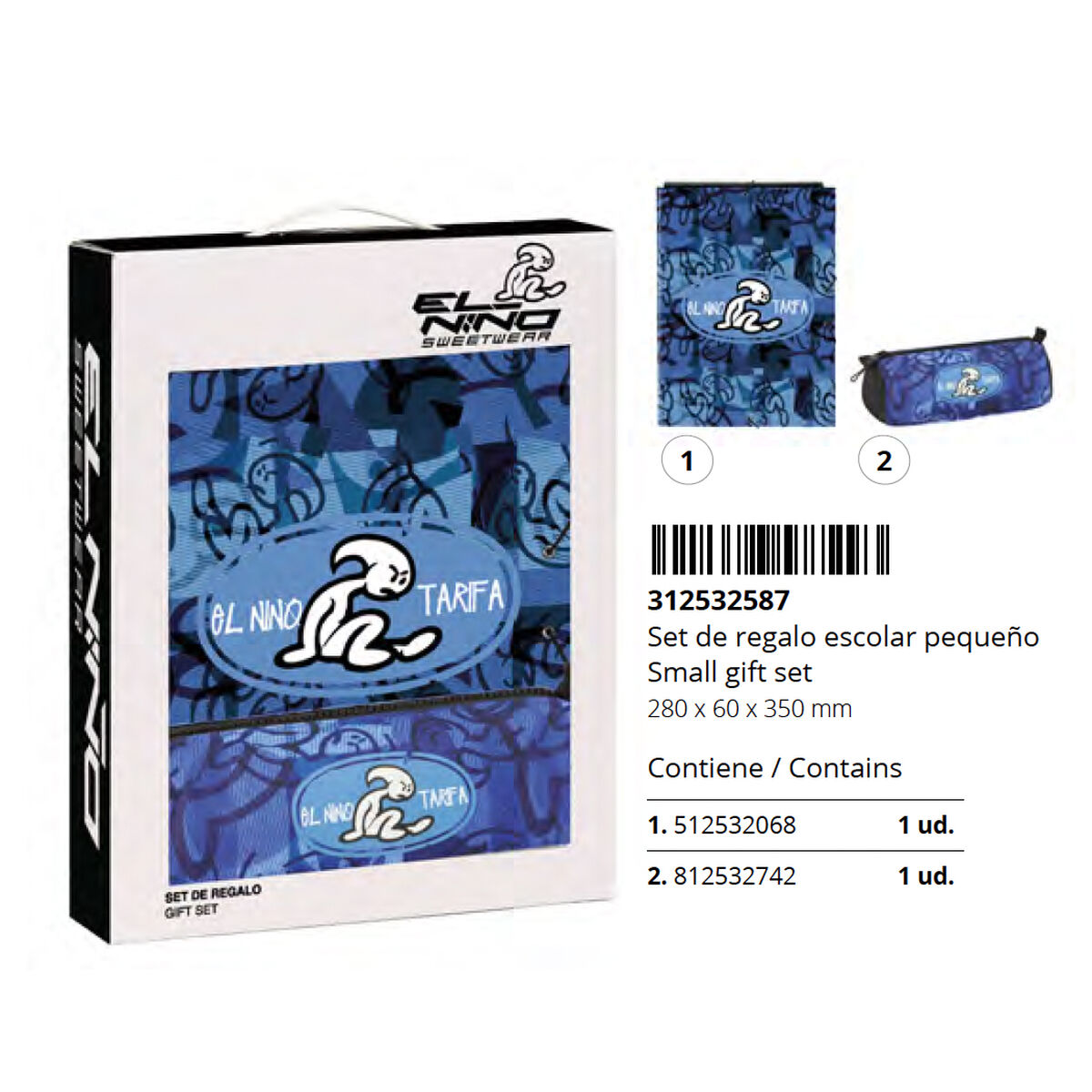 Gift Set El NiÃ±o Roller Blue Black 2 Pieces