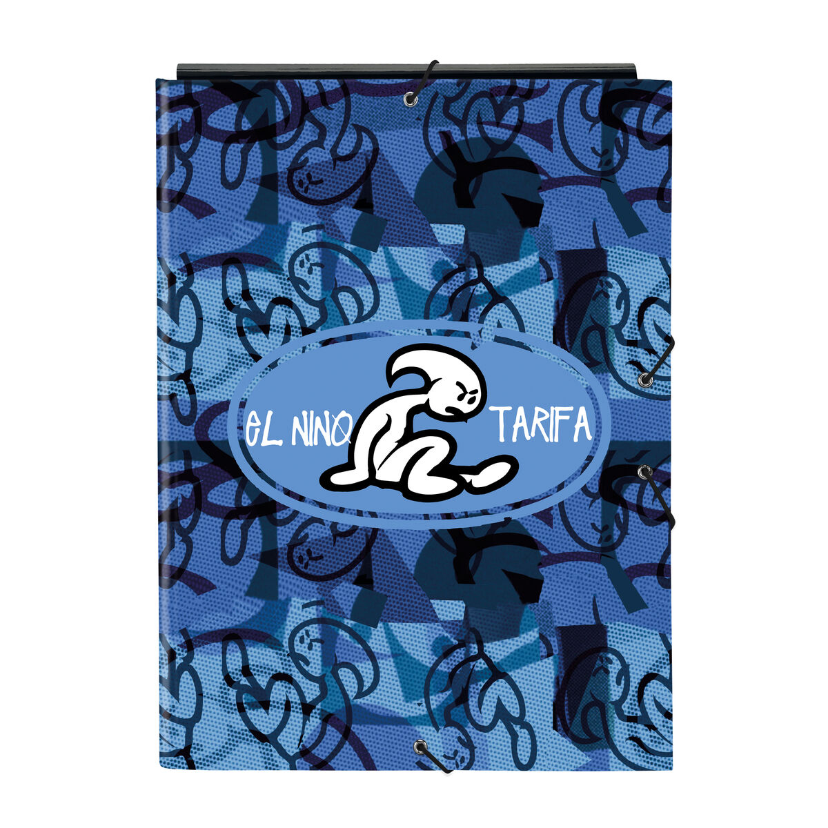 Ring binder El Niño Roller Blue Black A4 26 x 33.5 x 2.5 cm Ring binder El Niño Roller Blue Black A4 26 x 33.5 x 2.5 cm