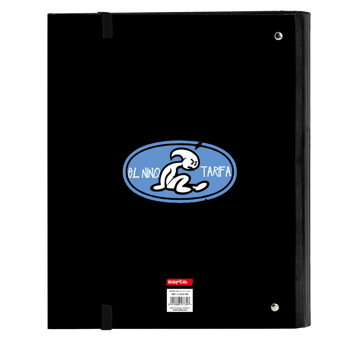 Ring binder El Niño Roller Blue Black 27 x 32 x 3.5 cm