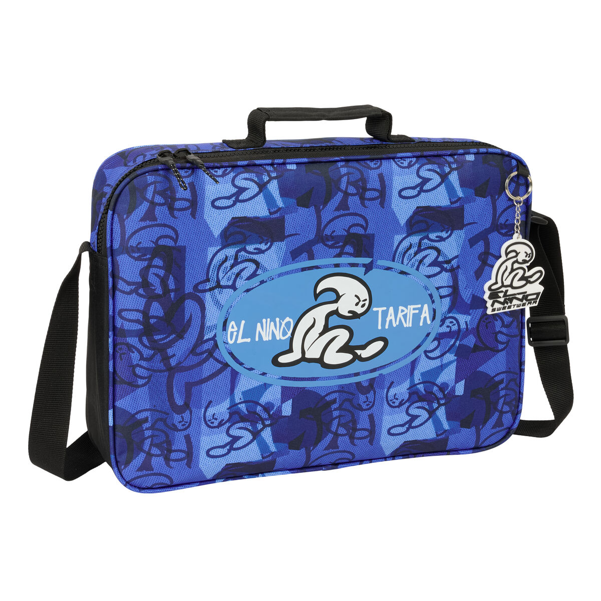School Satchel El NiÃ±o Roller Blue Black 38 x 28 x 6 cm