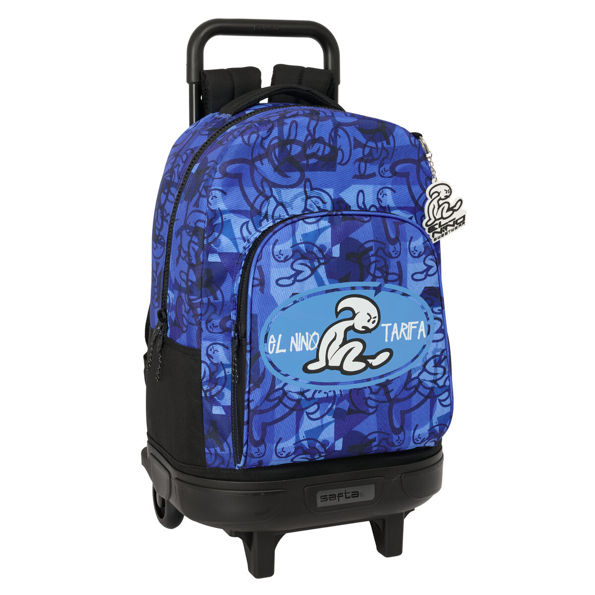 School Rucksack with Wheels El Nio Roller Blue Black 33 x 45 x 22 cm School Rucksack with Wheels El Nio Roller Blue Black 33 x 45 x 22 cm