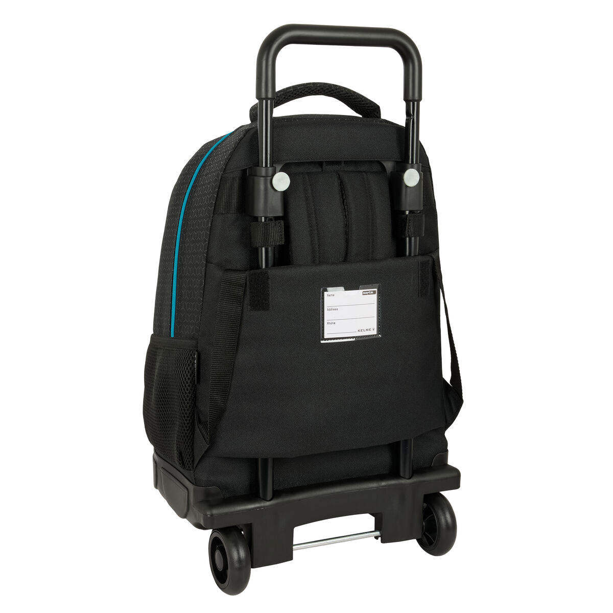 School Rucksack with Wheels Kelme Iron Black 33 x 45 x 22 cm