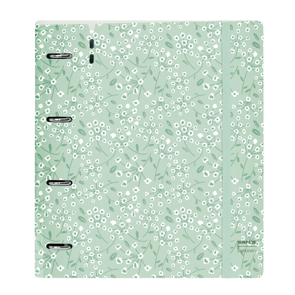Ring binder Safta Light green flowers Ring binder Safta Light green flowers