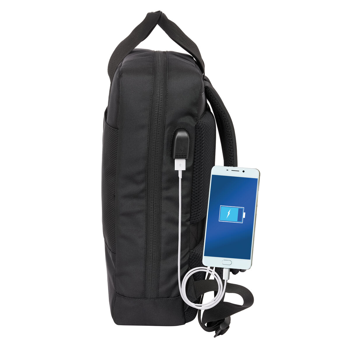 Laptop Backpack Real Madrid C.F. Premium Black 29 x 39 x 11 cm 13,3″