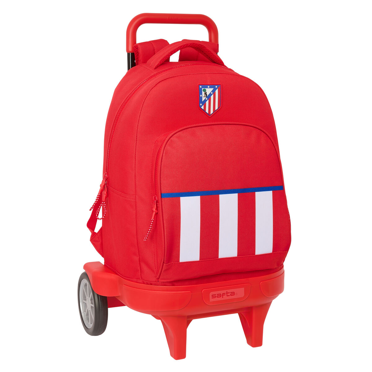 School Rucksack with Wheels AtlÃ©tico Madrid Red 33 x 45 x 22 cm