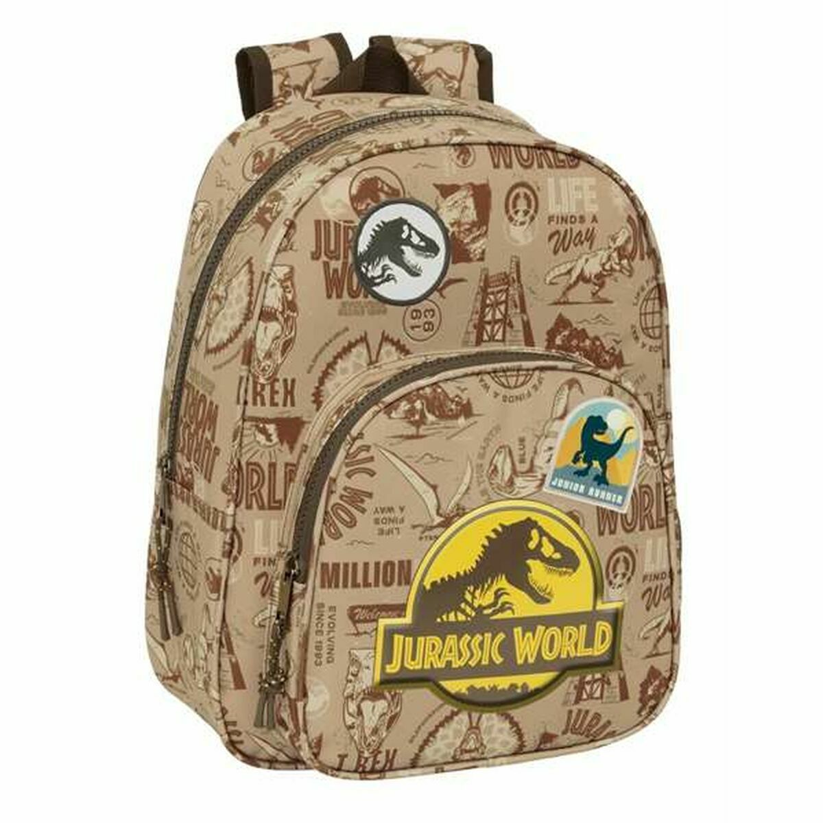 School Bag Jurassic World Beige 27 x 33 x 10 cm School Bag Jurassic World Beige 27 x 33 x 10 cm