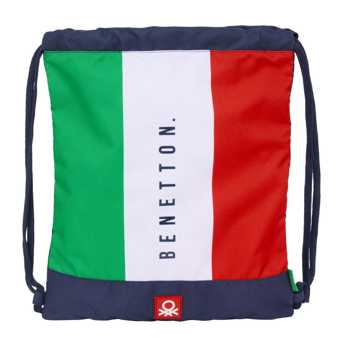 Backpack with Strings Benetton Flag Navy Blue 35 x 40 x 1 cm Backpack with Strings Benetton Flag Navy Blue 35 x 40 x 1 cm
