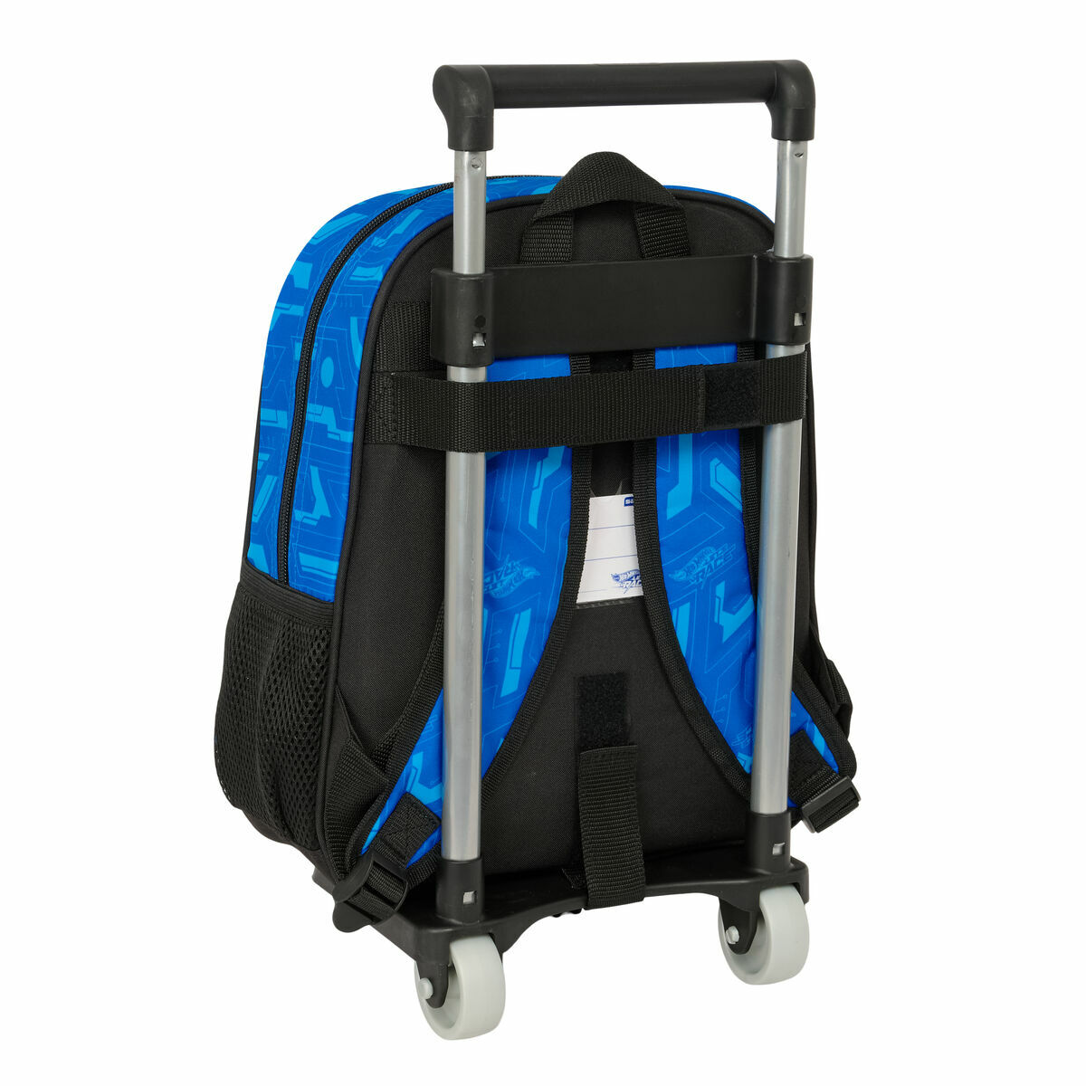 School Rucksack with Wheels Hot Wheels Let’s race Blue Black 27 x 10 x 67 cm