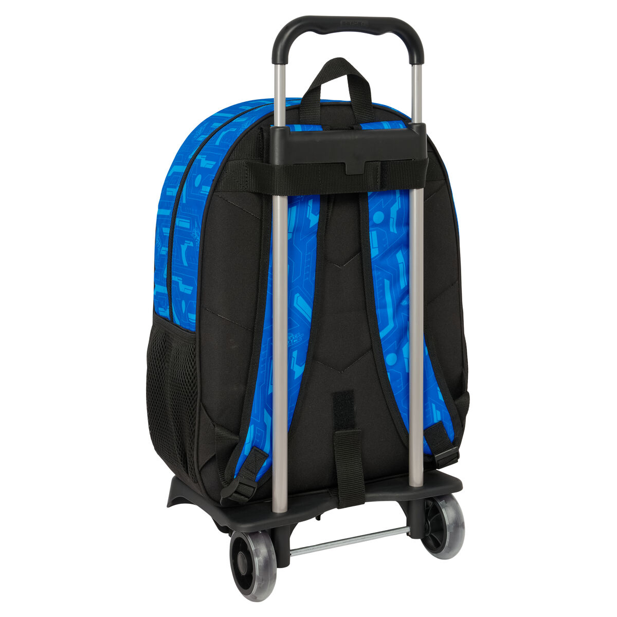 School Rucksack with Wheels Hot Wheels Let’s race Blue Black 33 x 42 x 14 cm