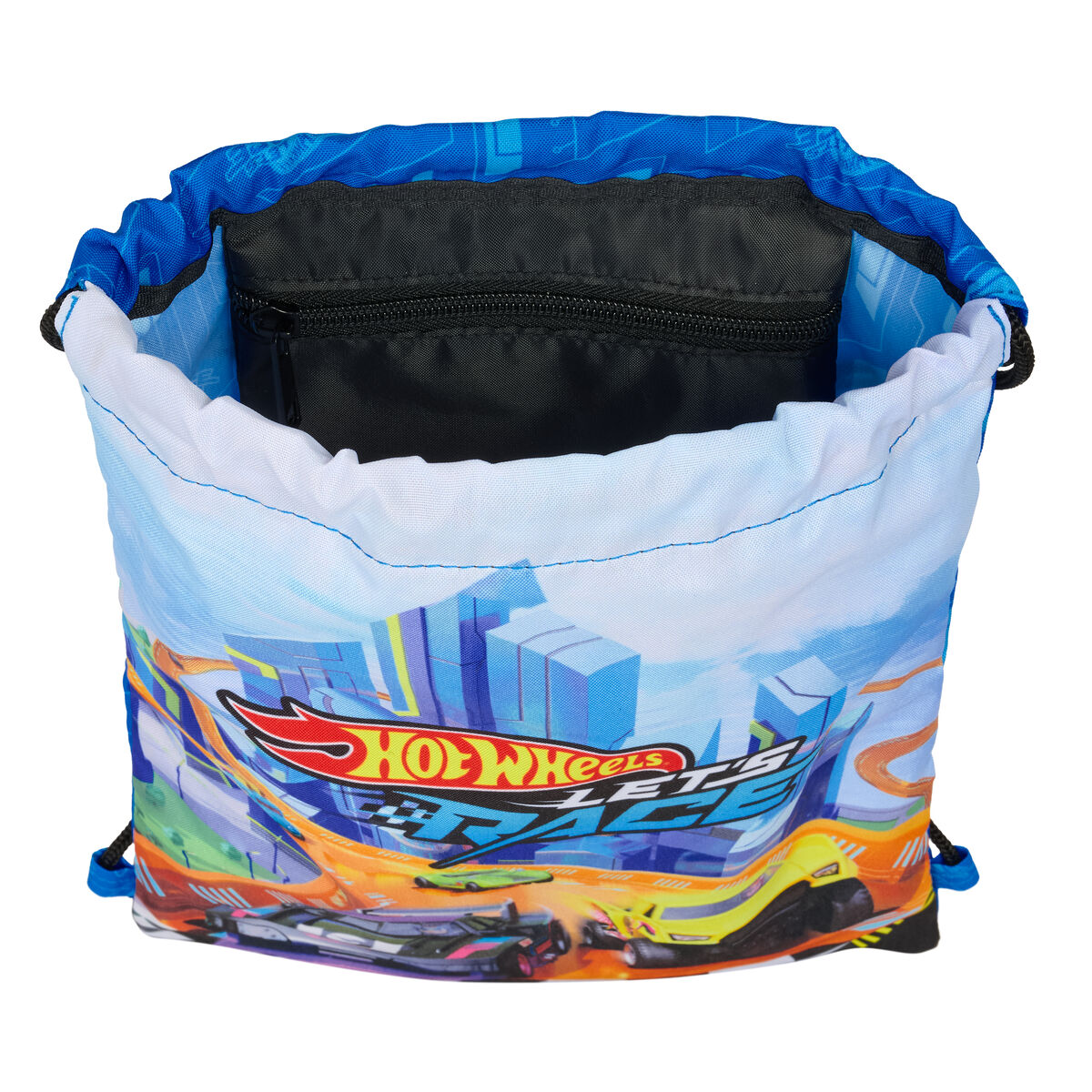 Backpack with Strings Hot Wheels Let’s race Blue Black 26 x 34 x 1 cm