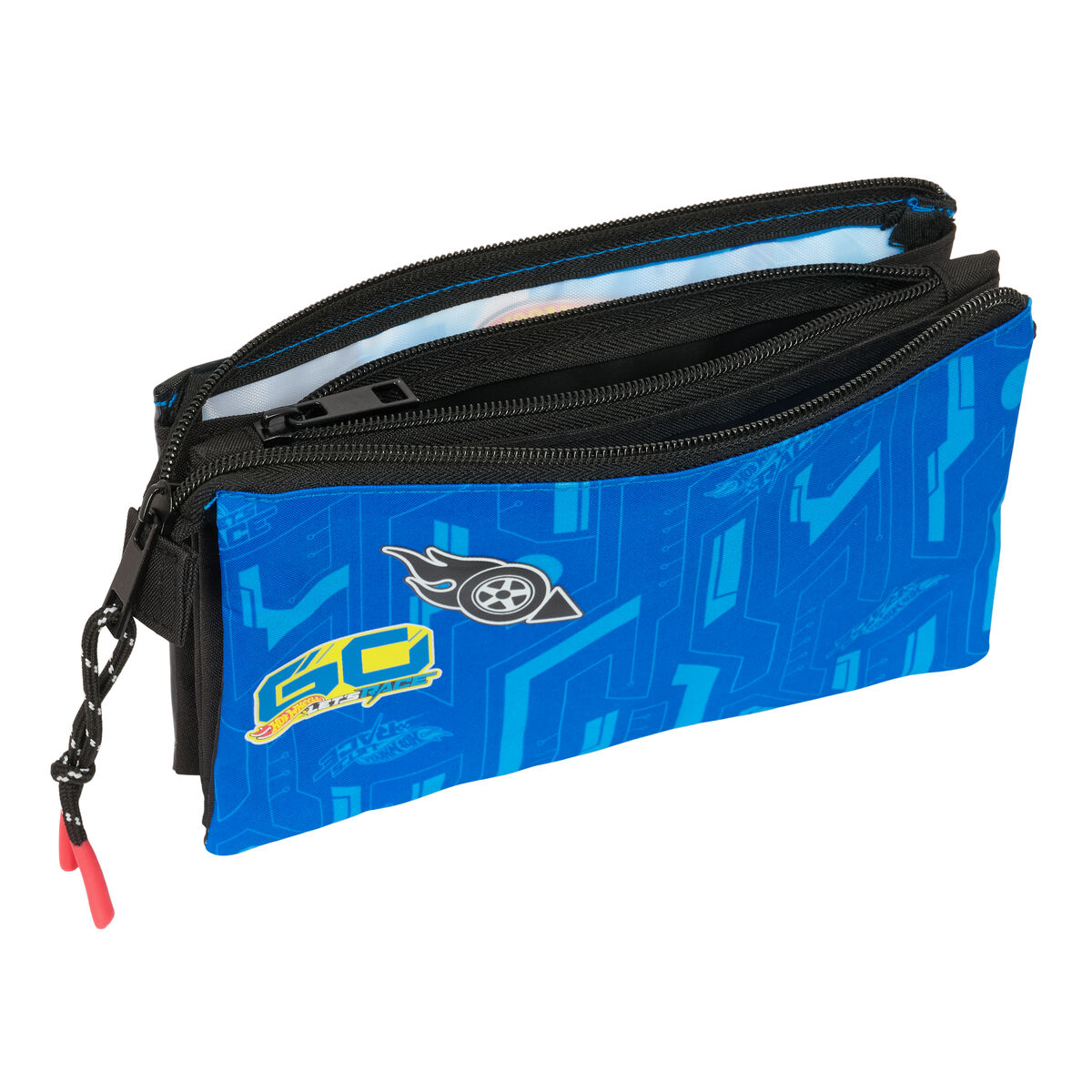 Triple Carry-all Hot Wheels Let’s race Blue Black 22 x 12 x 3 cm