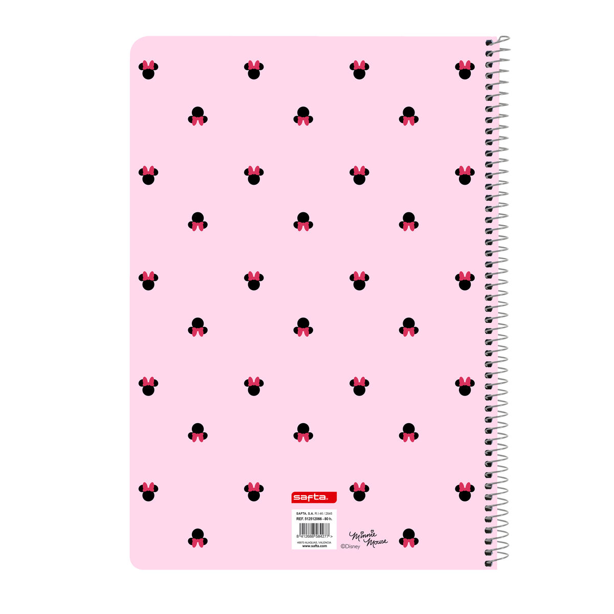 Ring binder Minnie Mouse Naive Pink A4 21.5 x 31 x 1 cm