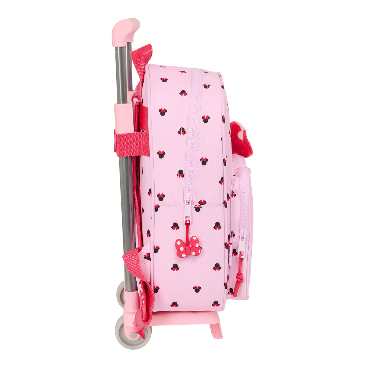 School Rucksack with Wheels Minnie Mouse Naive Pink 28 x 34 x 10 cm