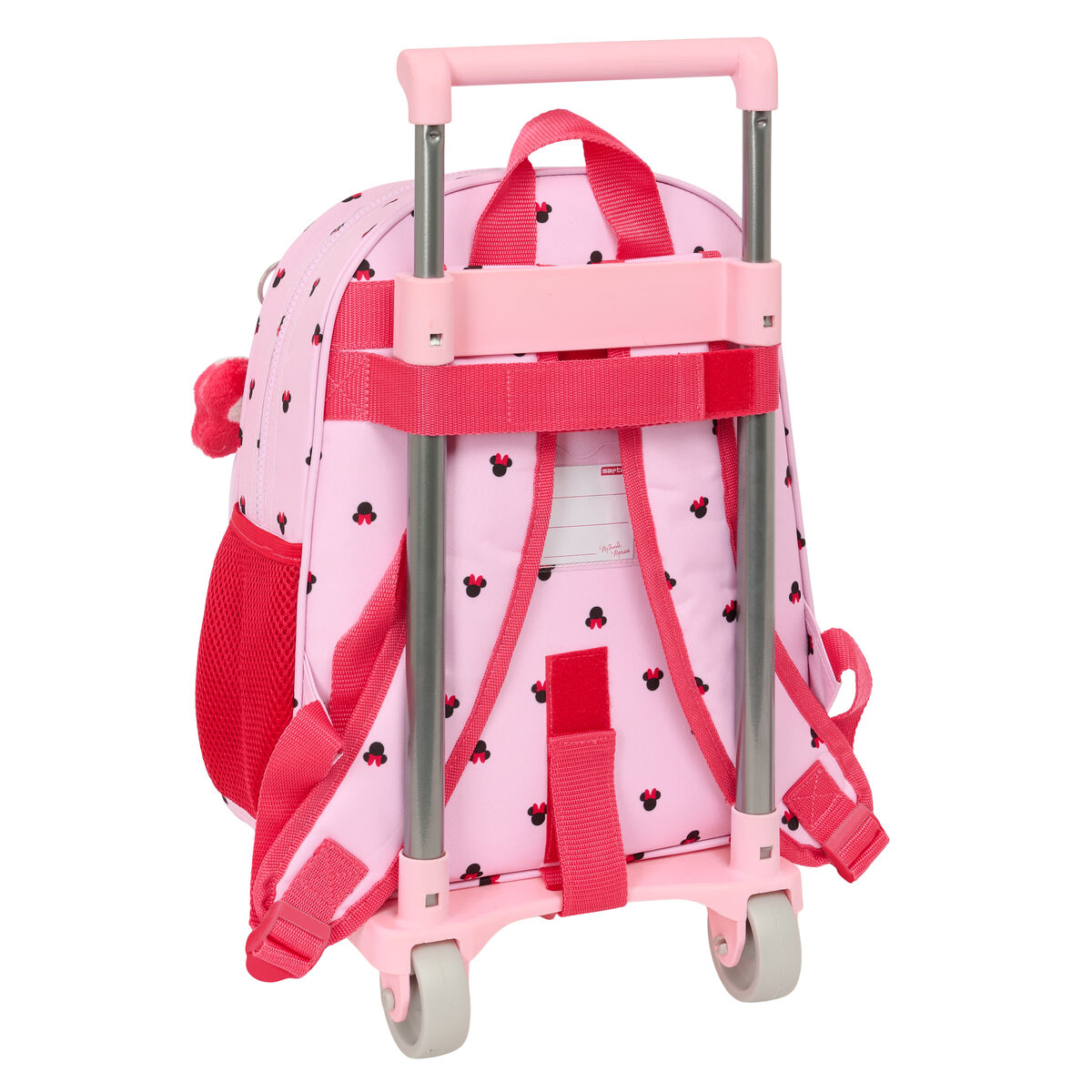 School Rucksack with Wheels Minnie Mouse Naive Pink 28 x 34 x 10 cm