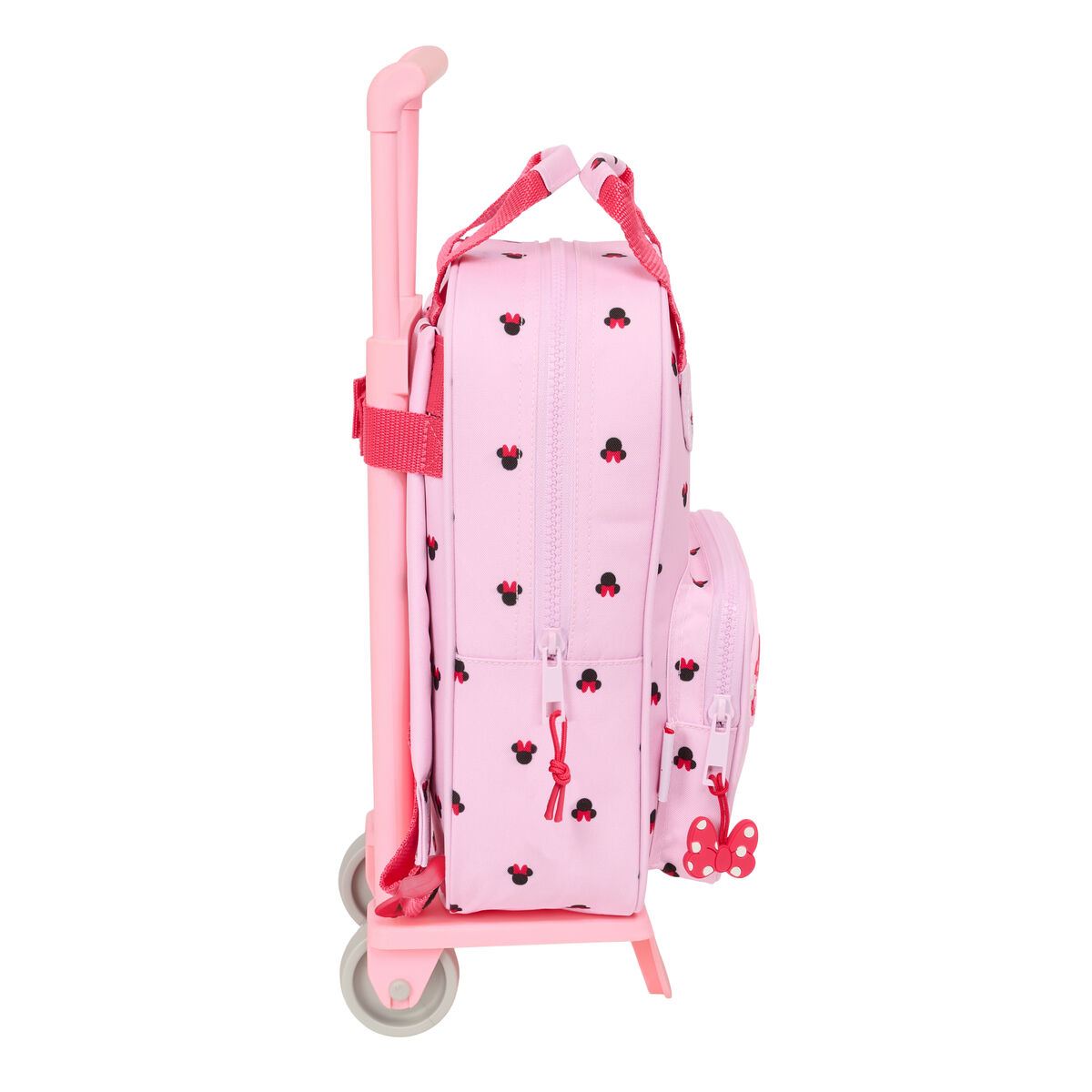 School Rucksack with Wheels Minnie Mouse Naive Pink 20 x 28 x 8 cm