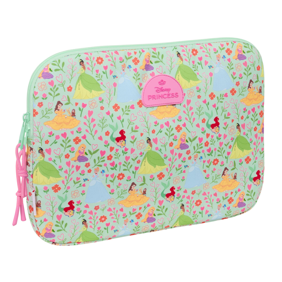 Laptop Cover Disney Princess Bloom Green Pink 15,6” 39,5 x 27,5 x 3,5 cm