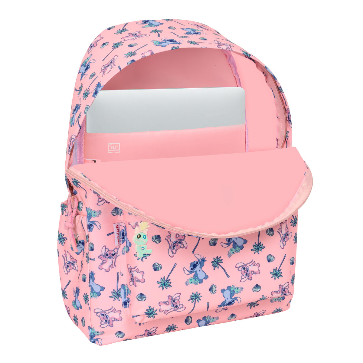 Laptop Backpack Lilo & Stitch Beach Pink 31 x 43 x 13 cm