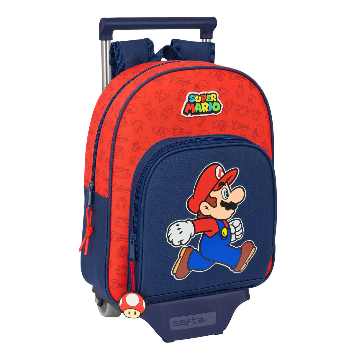 School Rucksack with Wheels Super Mario Trick Red Dark blue 28 x 34 x 10 cm School Rucksack with Wheels Super Mario Trick Red Dark blue 28 x 34 x 10 cm