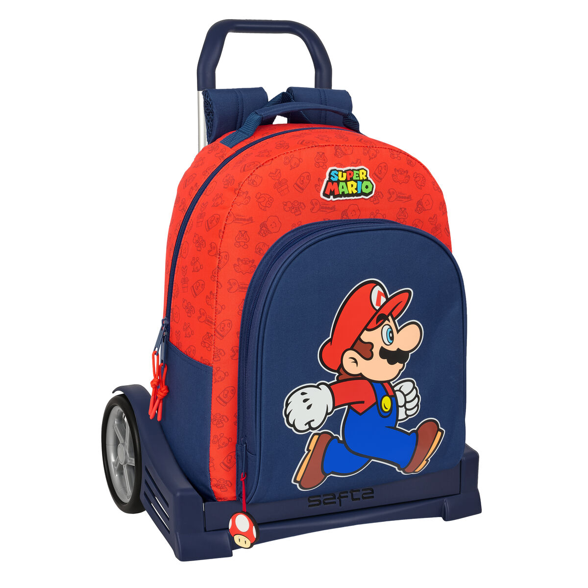 School Rucksack with Wheels Super Mario Trick Red Dark blue 32 x 42 x 15 cm School Rucksack with Wheels Super Mario Trick Red Dark blue 32 x 42 x 15 cm