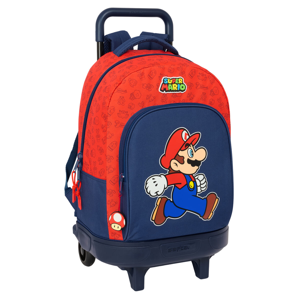 School Rucksack with Wheels Super Mario Trick Red Dark blue 33 x 45 x 22 cm School Rucksack with Wheels Super Mario Trick Red Dark blue 33 x 45 x 22 cm