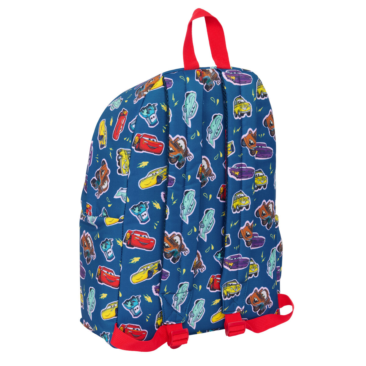 Laptop Backpack Cars Racing Navy Blue
