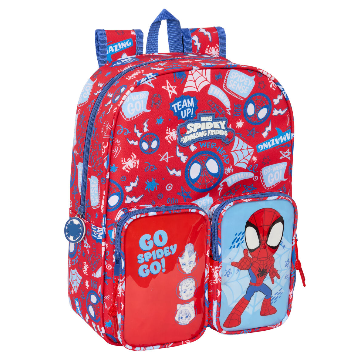 School Bag Spider-Man Rescue Blue Red 26 x 34 x 11 cm School Bag Spider-Man Rescue Blue Red 26 x 34 x 11 cm