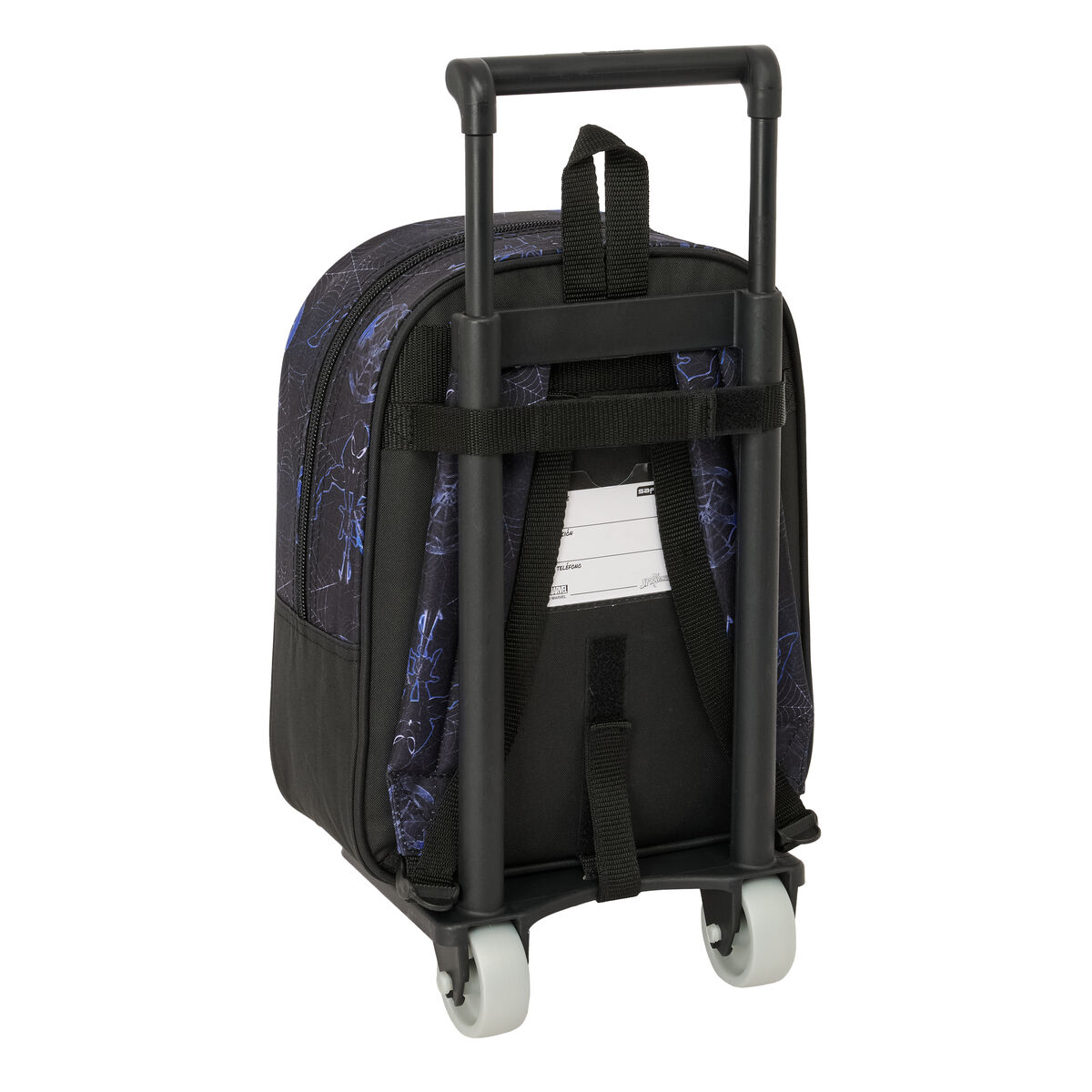 School Rucksack with Wheels Spider-Man Attack Black 22 x 27 x 10 cm