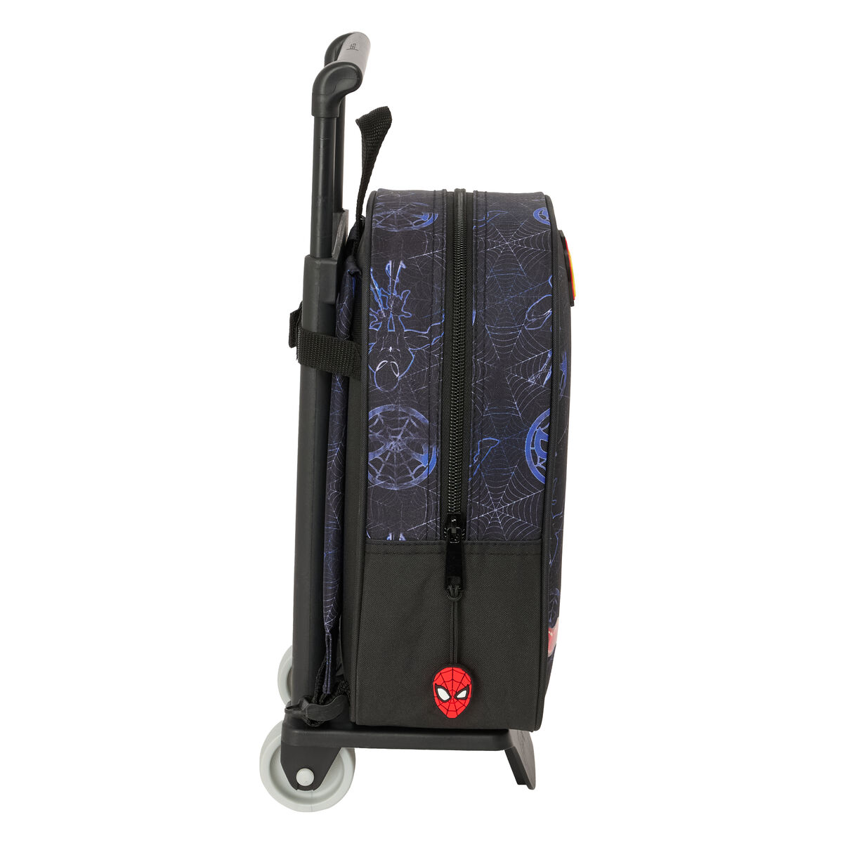 School Rucksack with Wheels Spider-Man Attack Black 22 x 27 x 10 cm