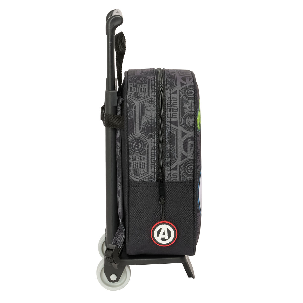 School Rucksack with Wheels The Avengers Vendetta Black 22 x 27 x 10 cm