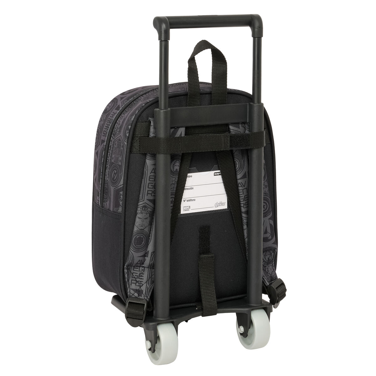 School Rucksack with Wheels The Avengers Vendetta Black 22 x 27 x 10 cm