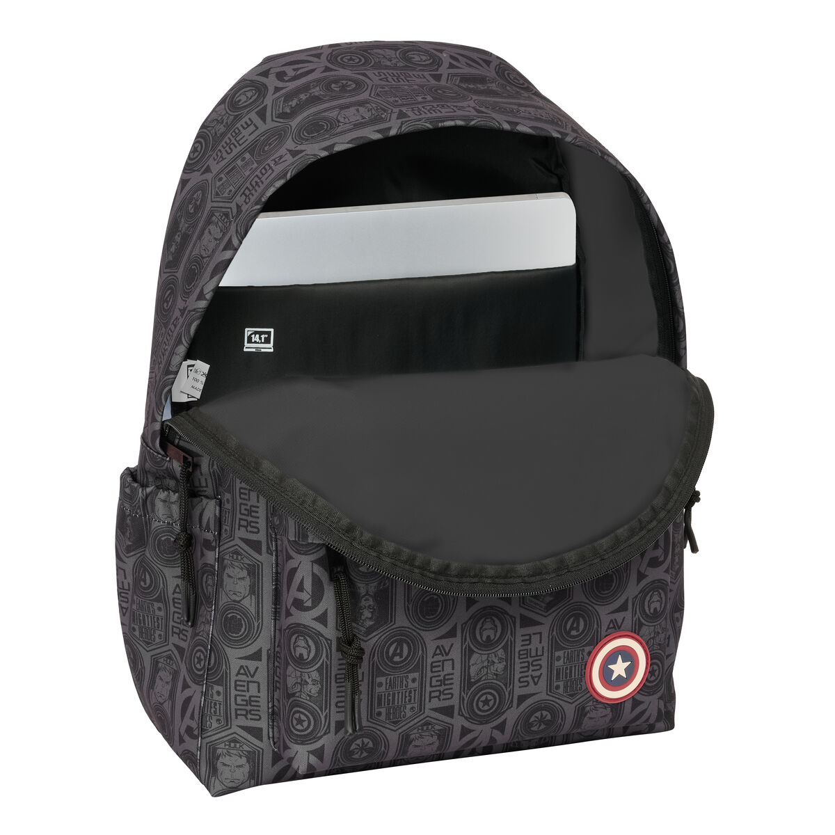 School Bag The Avengers Vendetta Black 31 x 43 x 13 cm