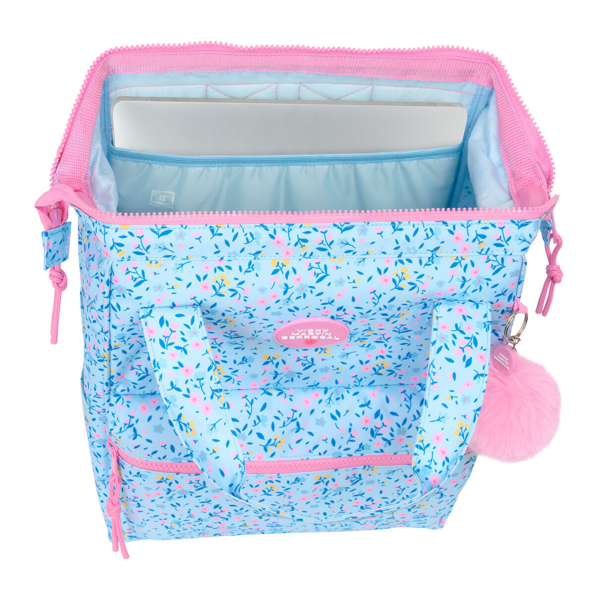 Laptop Backpack Vicky Martn Berrocal vmb Blue Pink 27 x 40 x 19 cm