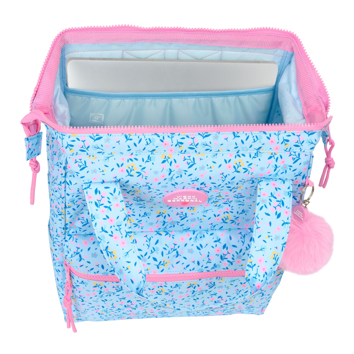 Laptop Backpack Vicky Martín Berrocal vmb Blue Pink 27 x 40 x 19 cm