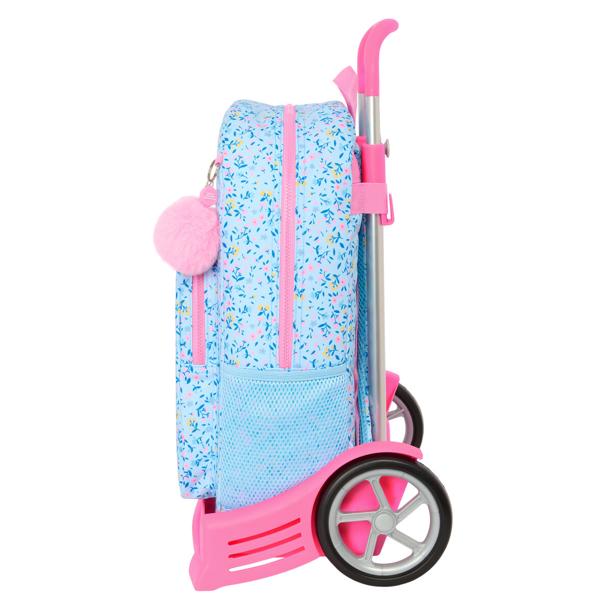 School Rucksack with Wheels Vicky MartÃ­n Berrocal ParaÃ­so Blue Pink 30 x 46 x 14 cm
