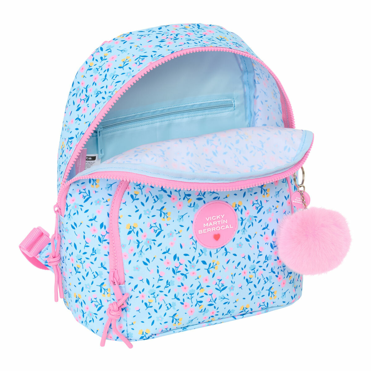 Casual Backpack Vicky Martn Berrocal Paraso Pink Light Blue 25 x 30 x 13 cm
