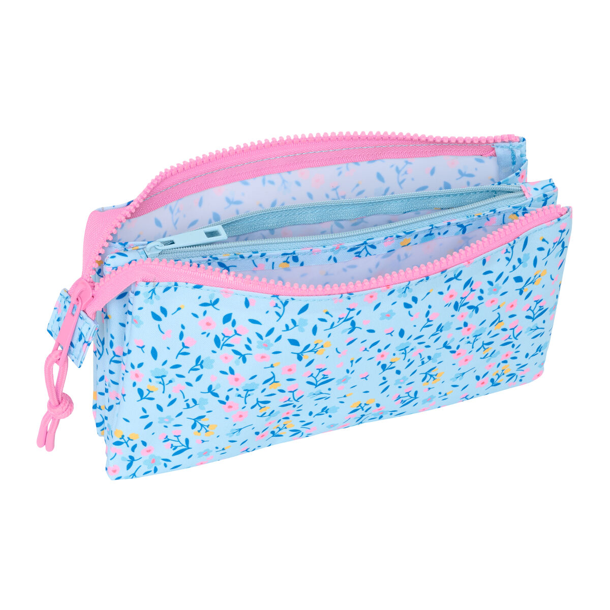 Triple Carry-all Vicky MartÃ­n Berrocal ParaÃ­so Pink Light Blue 22 x 12 x 3 cm