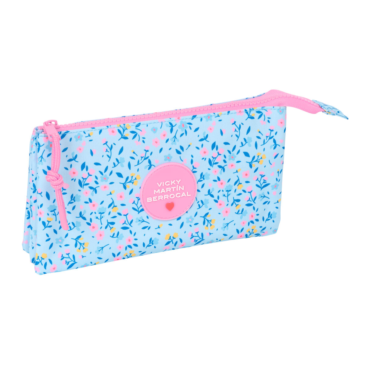 Triple Carry-all Vicky MartÃ­n Berrocal ParaÃ­so Pink Light Blue 22 x 12 x 3 cm