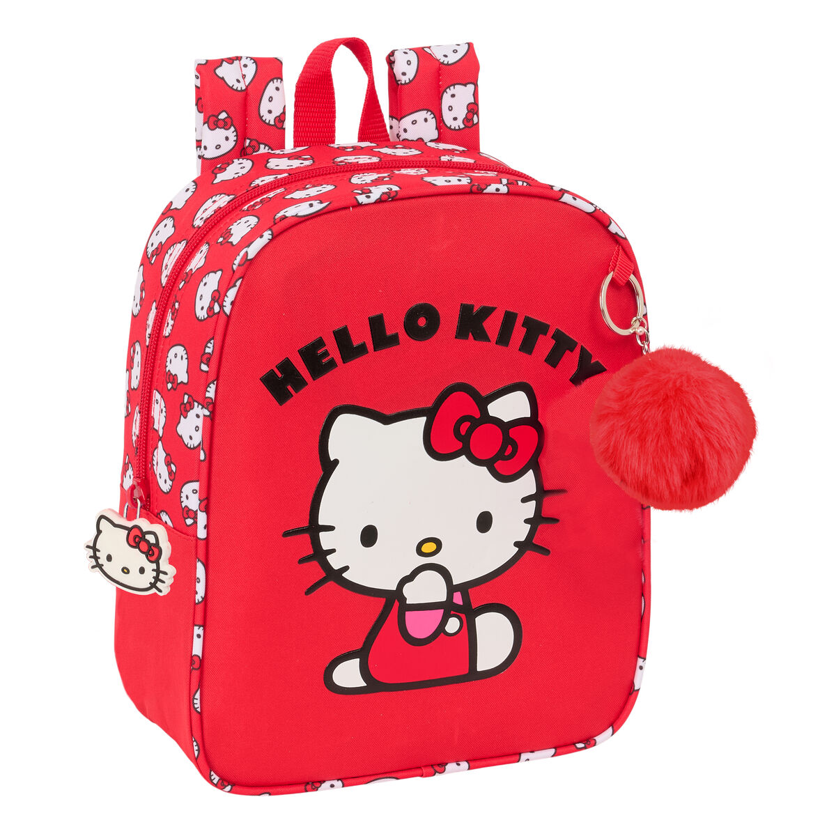 School Bag Hello Kitty Iconic White Red 22 x 27 x 10 cm School Bag Hello Kitty Iconic White Red 22 x 27 x 10 cm
