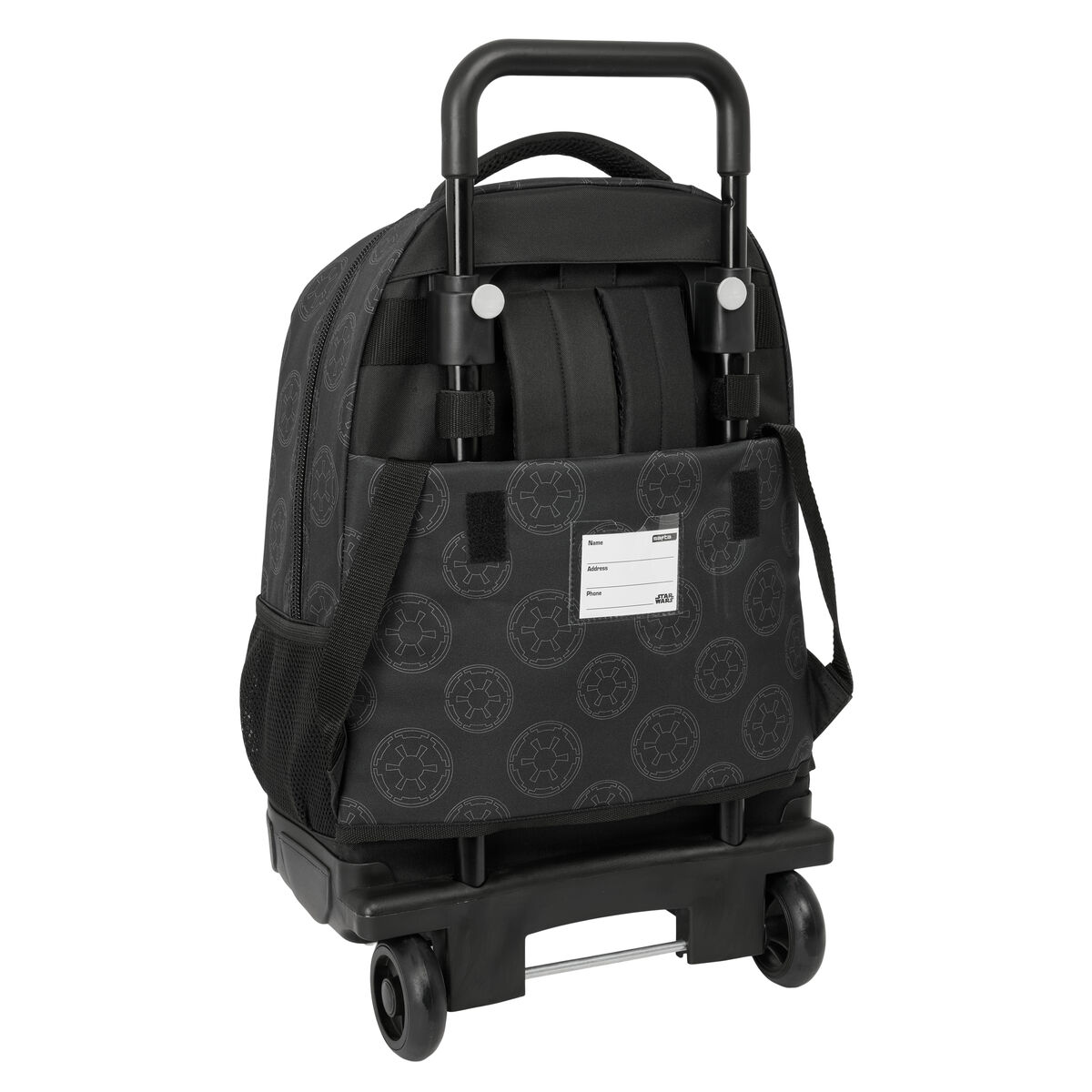 School Rucksack with Wheels Star Wars Rebellion Black 33 x 45 x 22 cm
