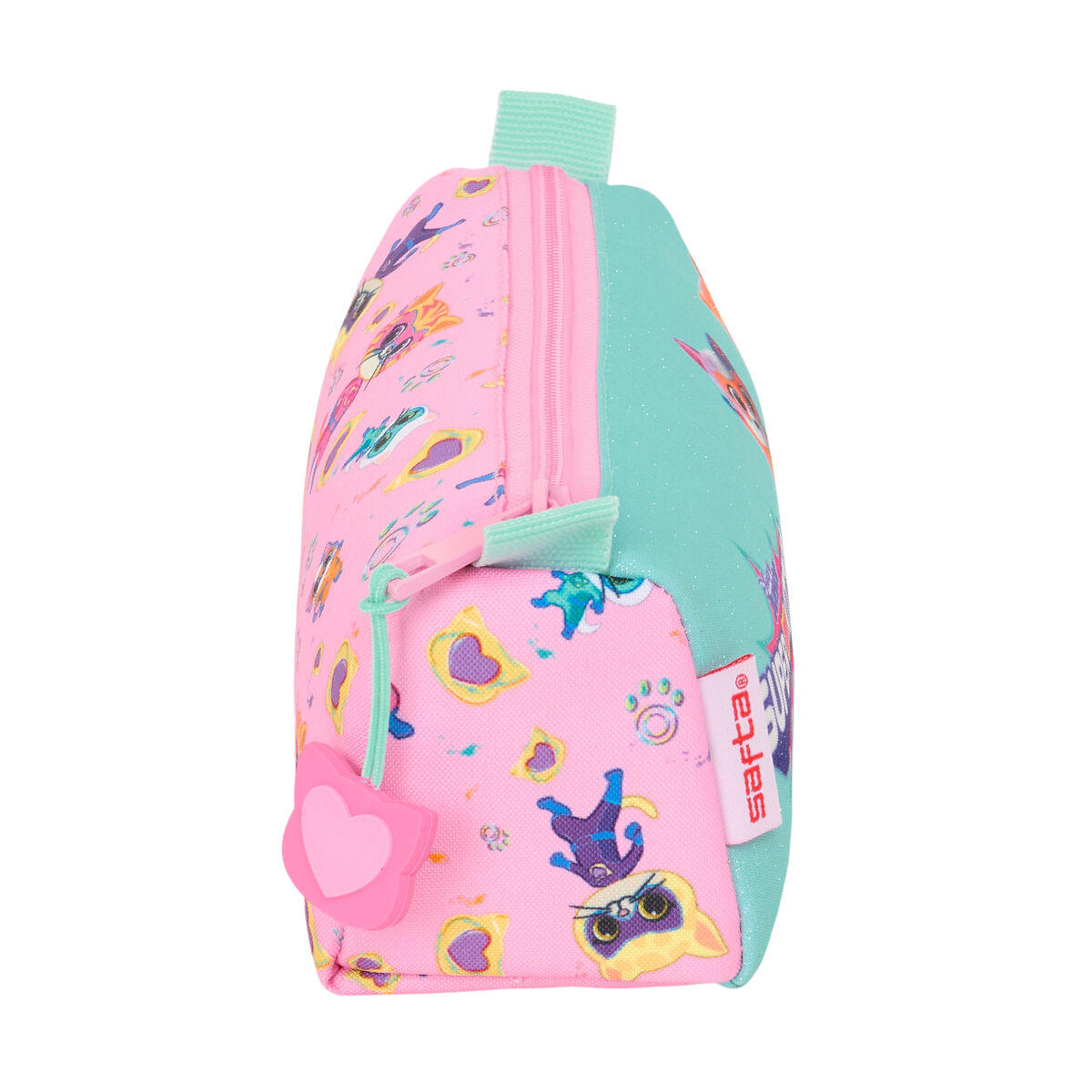 Holdall SuperKitties Pink Turquoise 21 x 8 x 7 cm