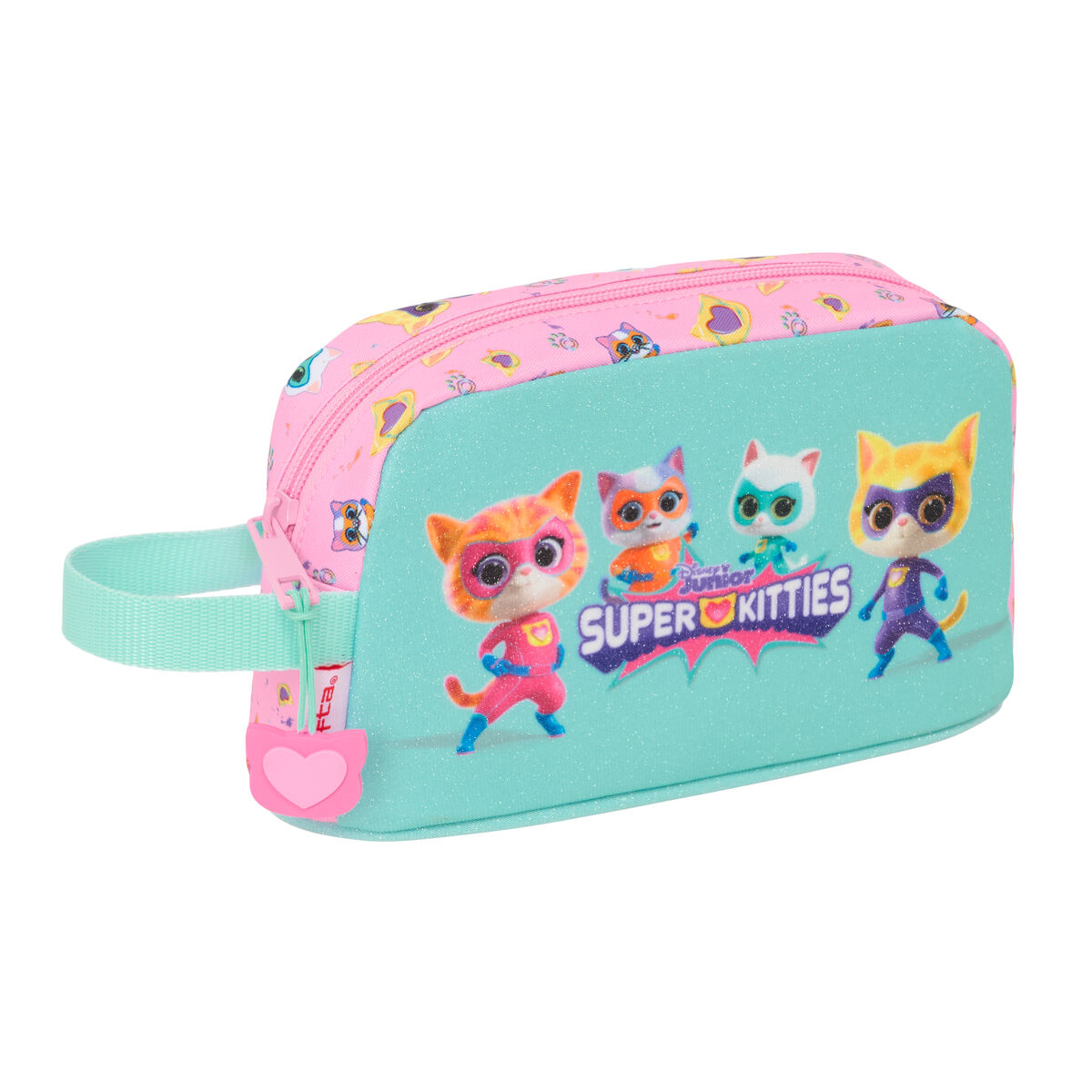 Holdall SuperKitties Pink Turquoise 21,5 x 12 x 6,5 cm Holdall SuperKitties Pink Turquoise 21,5 x 12 x 6,5 cm