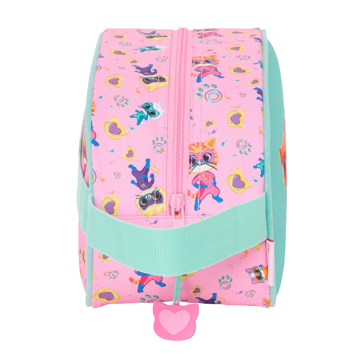 Travel Vanity Case SuperKitties Pink Turquoise 26 x 15 x 12 cm