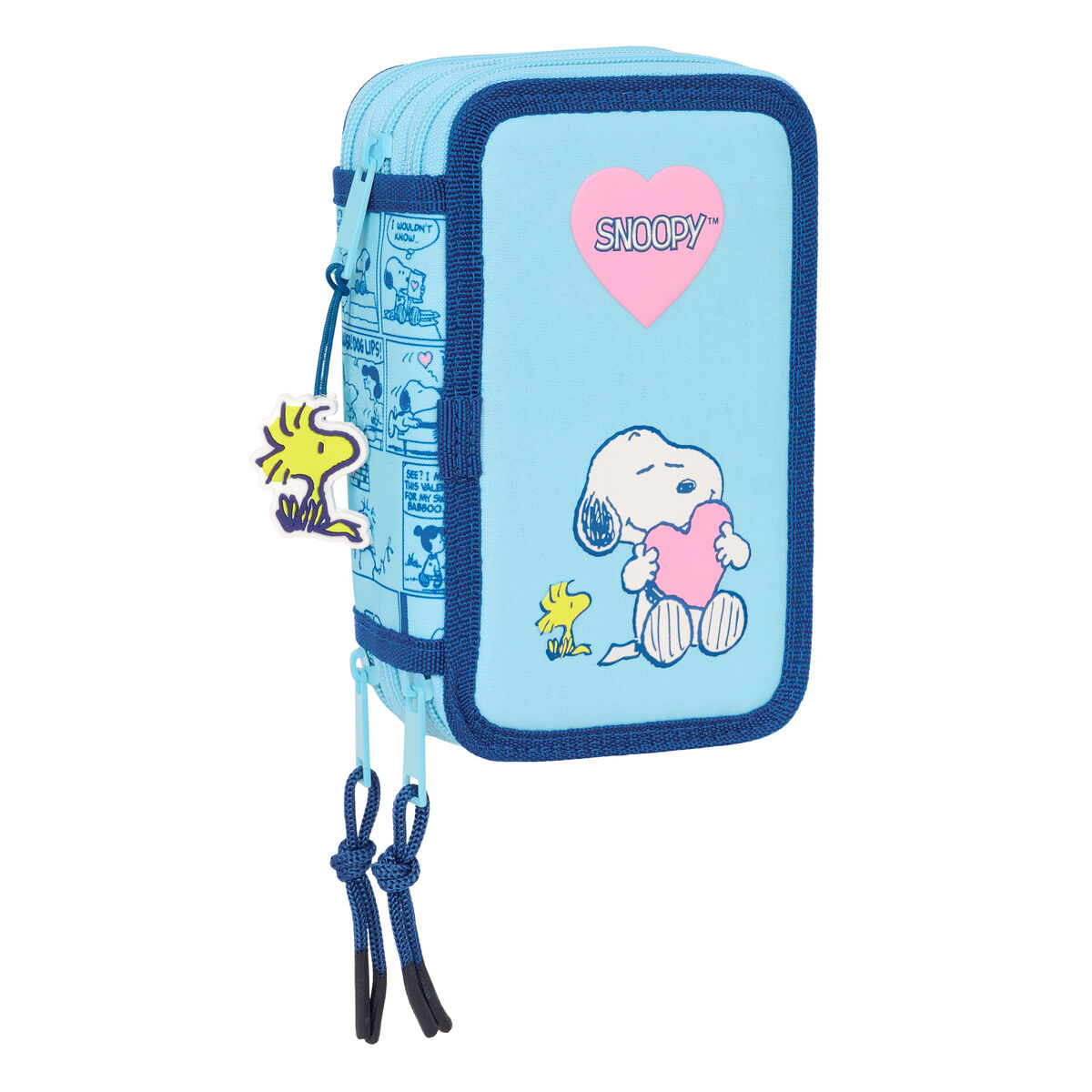 School Case with Accessories Snoopy Love Blue 12,5 x 19,5 x 5,5 cm 37 Pieces School Case with Accessories Snoopy Love Blue 12,5 x 19,5 x 5,5 cm 37 Pieces