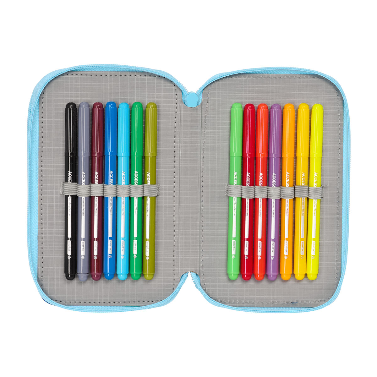 School Case with Accessories Snoopy Love Blue 12,5 x 19,5 x 5,5 cm 37 Pieces