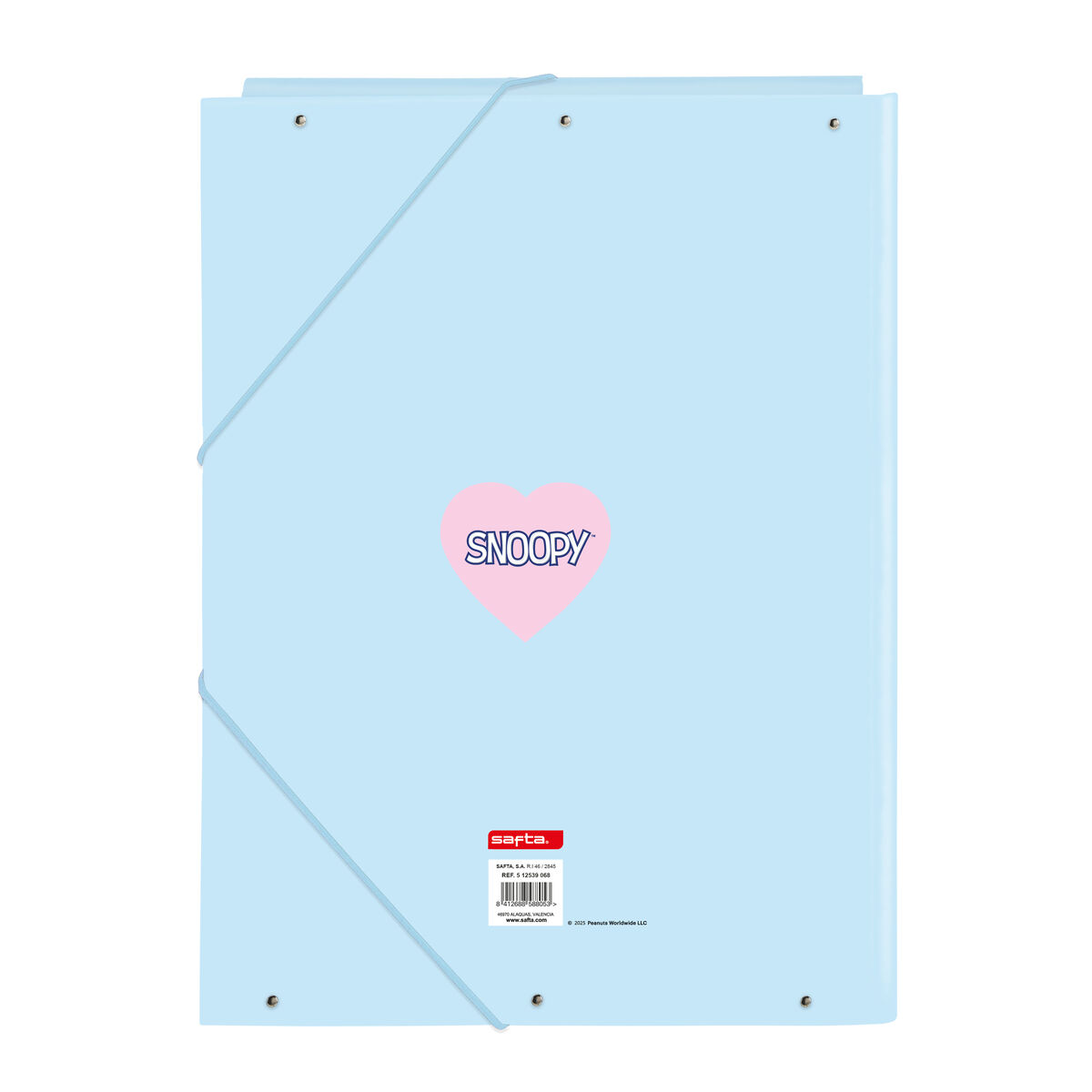 Ring binder Snoopy Love Blue A4 26 x 33.5 x 2.5 cm