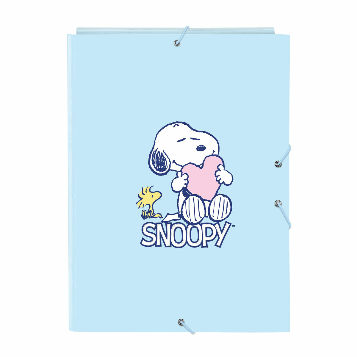 Ring binder Snoopy Love Blue A4 26 x 33.5 x 2.5 cm