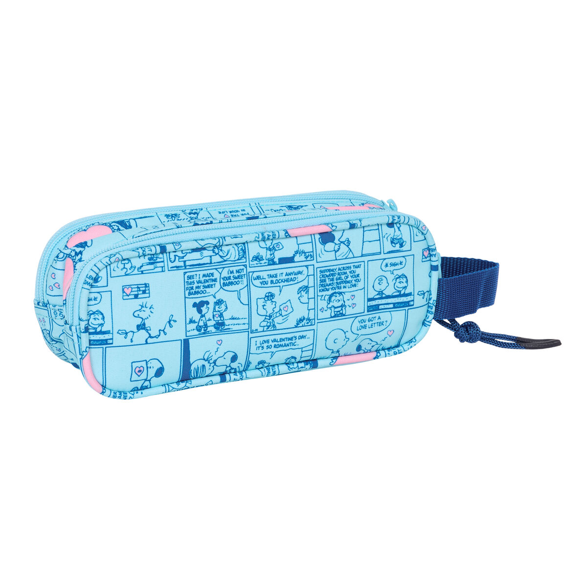 Double Carry-all Snoopy Love Light Blue 21 x 8 x 6 cm